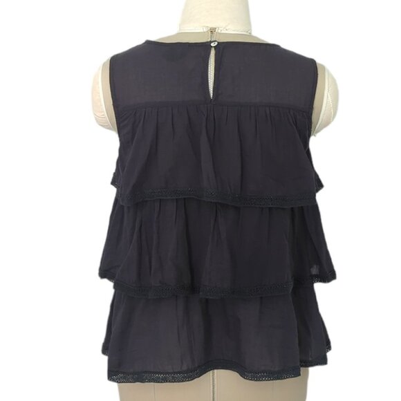Mango Sleeveless Tiered Ruffle Blouse - Picture 3 of 4